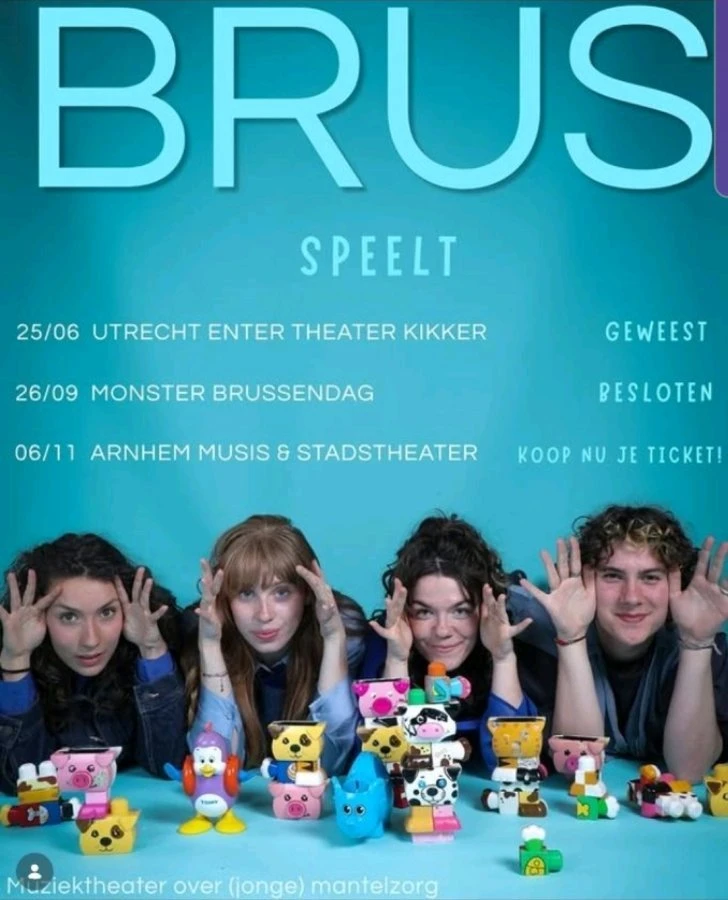 Indy is Brus Zus van.  Ze heeft een muziek voorstelling gemaakt