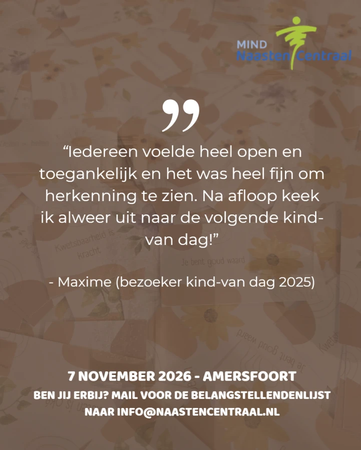 "Voor mij was het de eerste keer afgelopen jaar én kende ik de term KOPP eigenlijk pas 3 maanden."